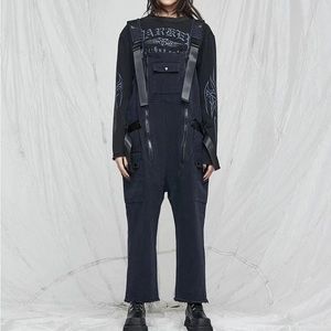 Darker Wavs Synth Unisex Twill Cotton Overalls